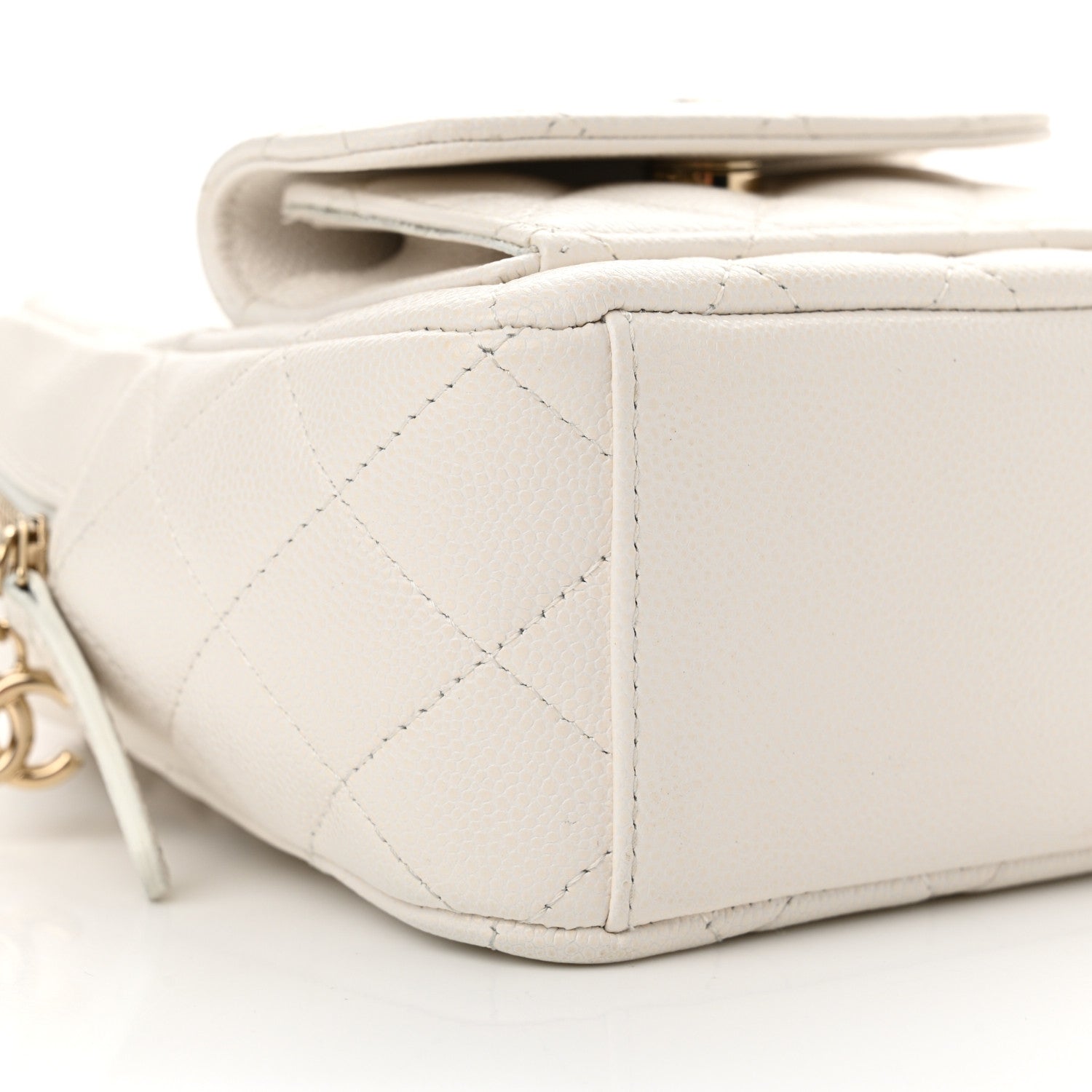 Chanel Caviar Quilted CC Mini Classic Backpack White 9 of 11