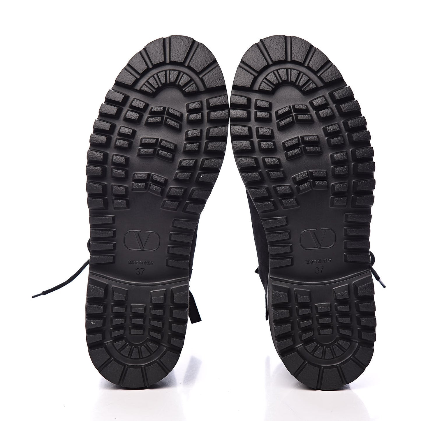 Suede Cap Toe Rockstud Combat Boots 37 Black
