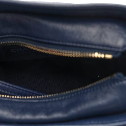 Chanel Aged Calfskin Quilted Small Gabrielle Hobo Navy 5 of 10