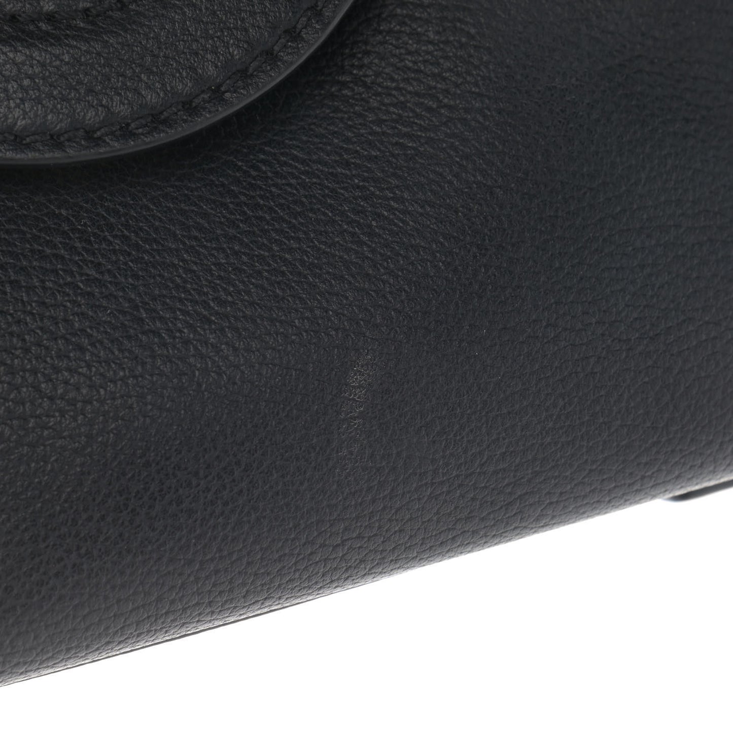 Grained Calfskin Small La Medusa Top Handle Bag Black