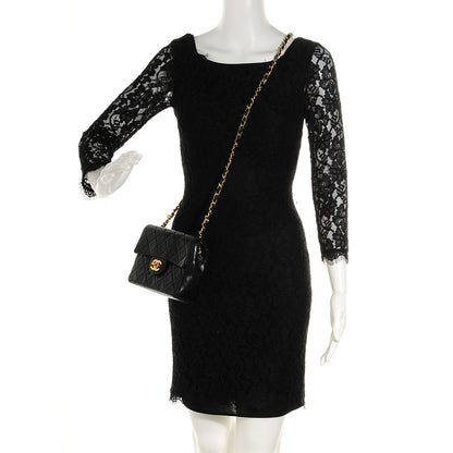 Chanel Lambskin Quilted Mini Square Flap Black 2 of 8