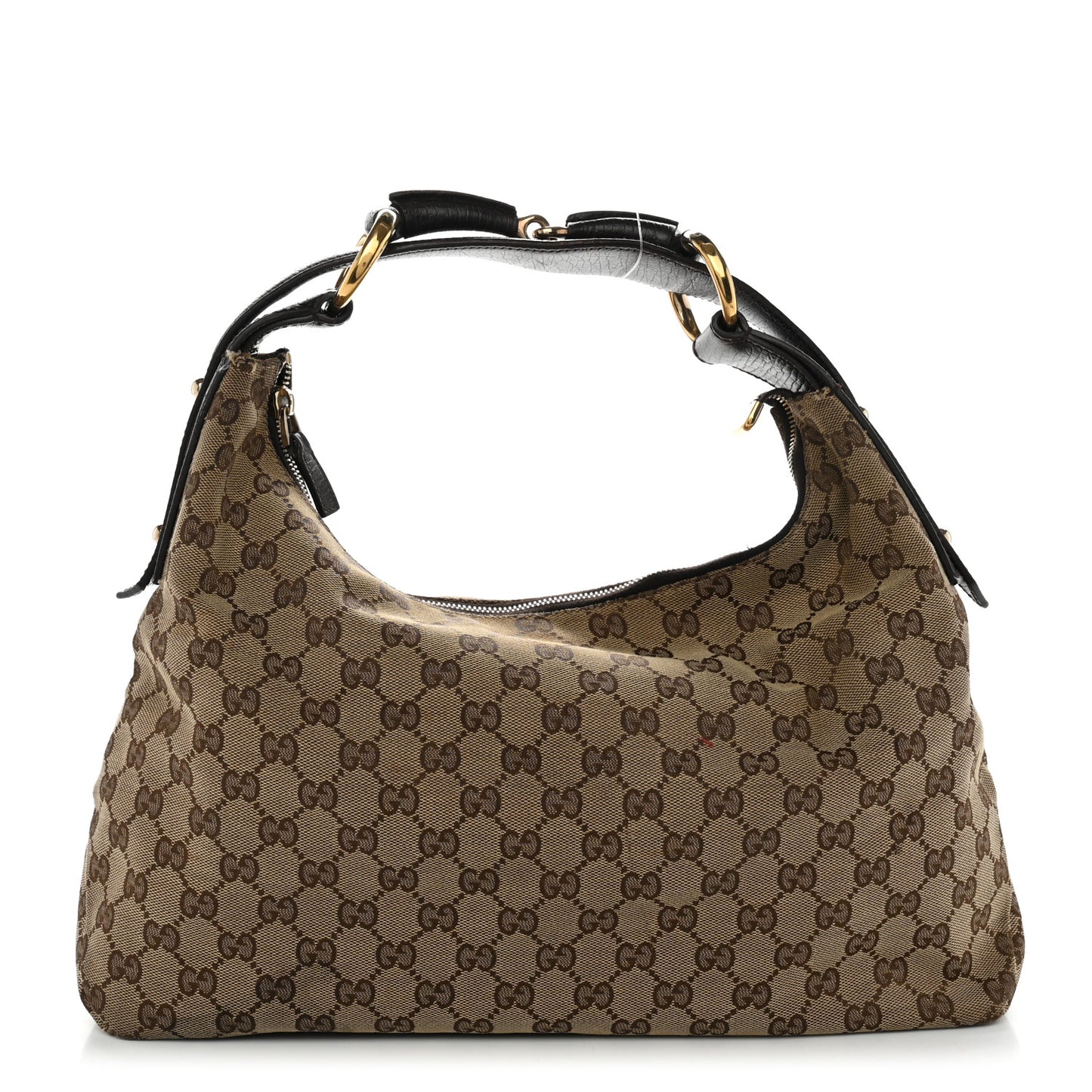 Monogram Medium Horsebit Chain Hobo Dark Brown