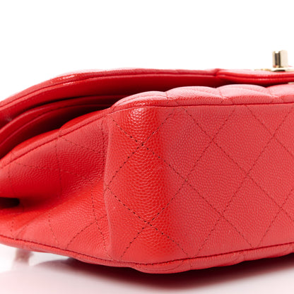 Chanel Caviar Quilted Medium Double Flap Red 10 of 12