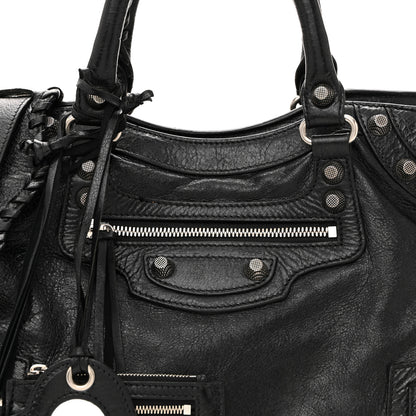 Balenciaga Agneau Arena Neo Cagole City Handbag Black 8 of 10