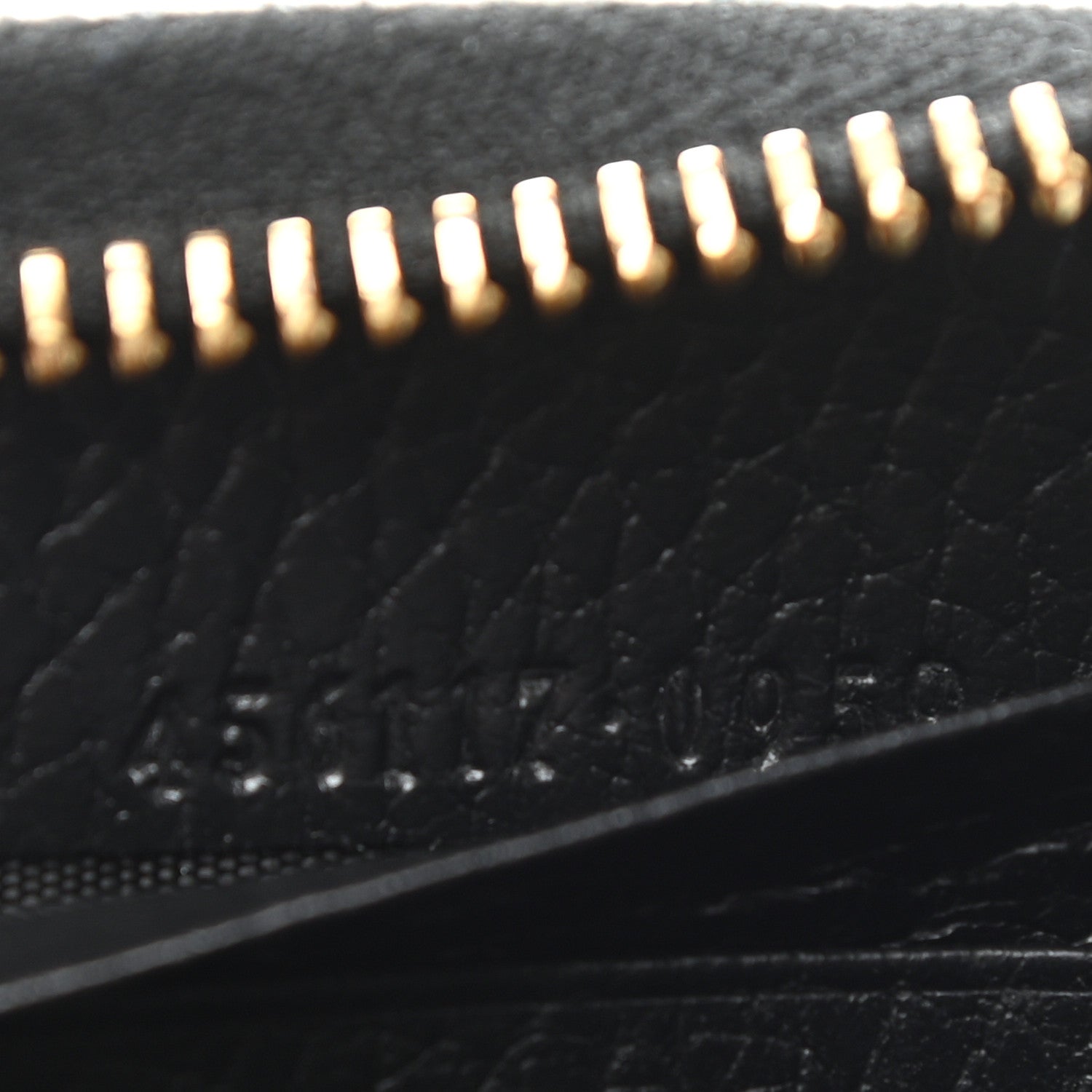 Gucci Dollar Calfskin GG Marmont Zip Around Wallet Black 7 of 8