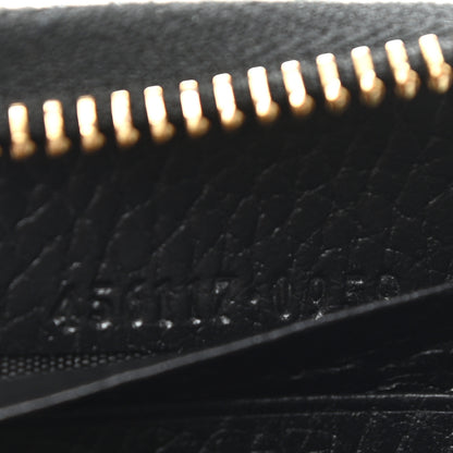 Gucci Dollar Calfskin GG Marmont Zip Around Wallet Black 7 of 8