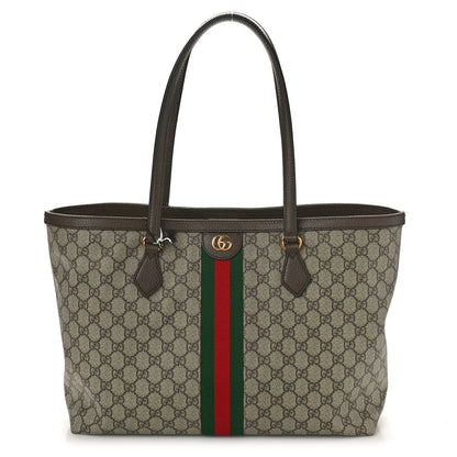 Gucci GG Supreme Monogram Medium Ophidia Shopping Tote Brown 1 of 12