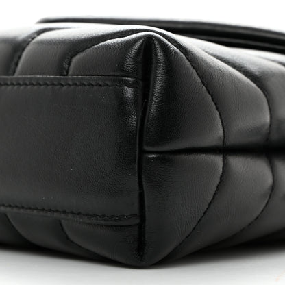 Saint Laurent Calfskin Y Quilted Monogram Toy Loulou Crossbody Bag Black 11 of 11