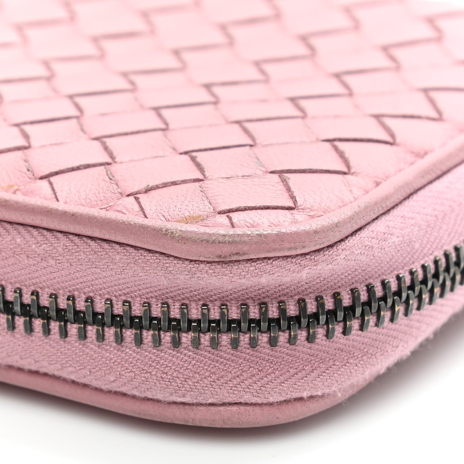 Bottega Veneta Nappa Intrecciato Zip Around Wallet Mallow 12 of 14