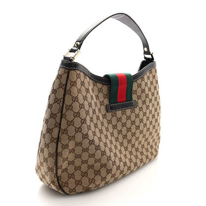 Gucci Monogram Large New Ladies Web Hobo Dark Brown 3 of 10