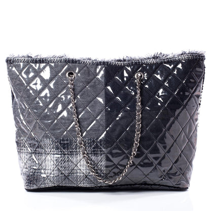 Chanel Vinyl Funny Tweed Patchwork Tote 4 of 8