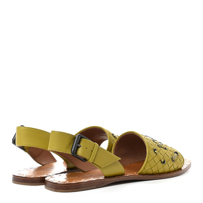 Bottega Veneta Nappa Ayers Intrecciato Flat Sandals 38 Chamomile 4 of 7
