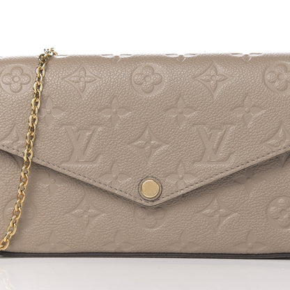 Louis Vuitton Empreinte Pochette Felicie Chain Wallet Tourterelle 12 of 13