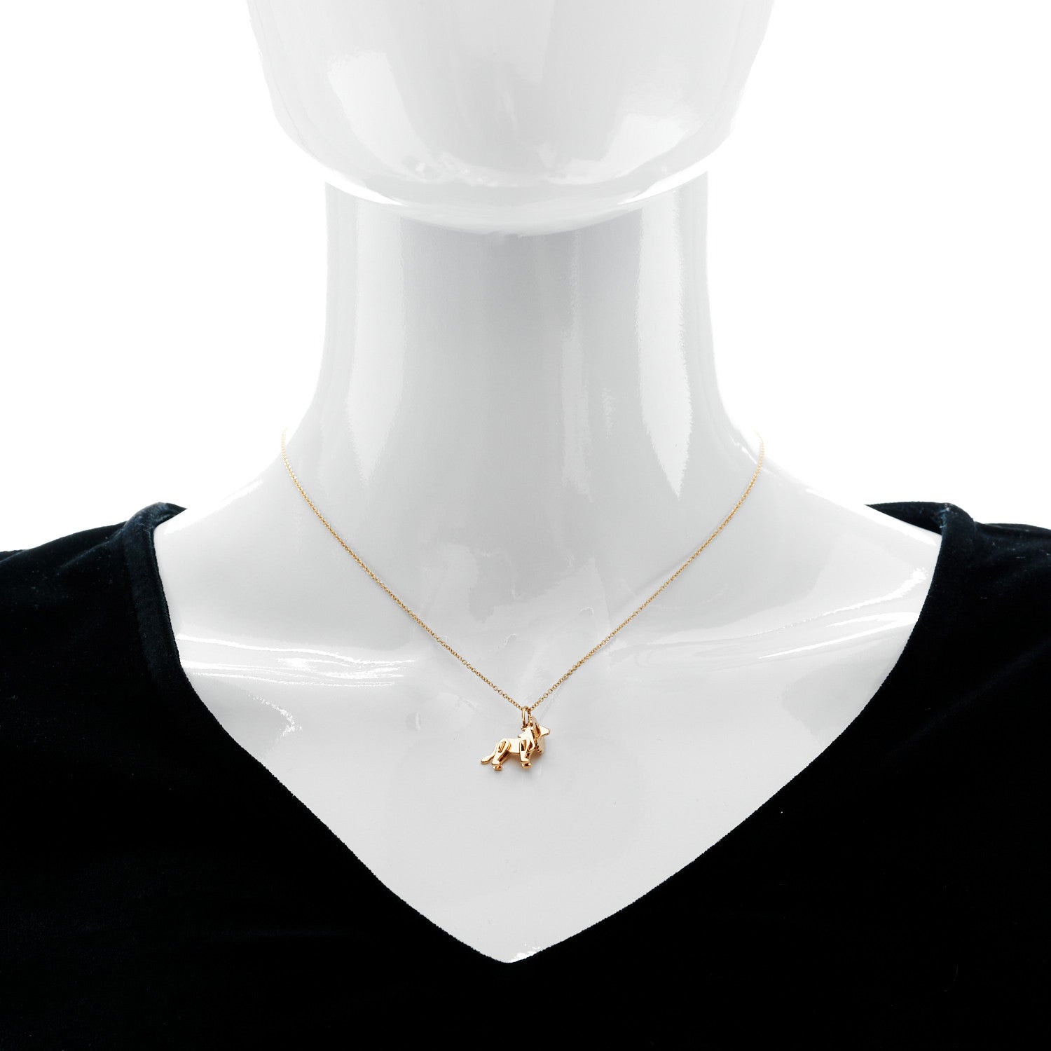 Tiffany 18K Yellow Gold Save The Wild Lion Charm Pendant Necklace