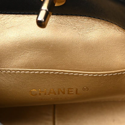 Chanel Lambskin Quilted Small Pearl Crush Hobo Black 9 of 13