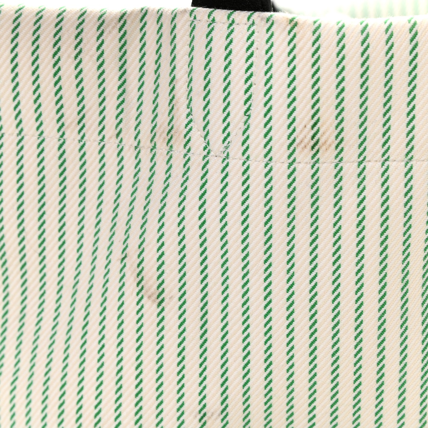 Cotton Canvas Striped Medium Phantom Luggage White Green