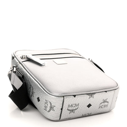 MCM Visetos Klassik Mini Crossbody Bag Silver 4 of 9