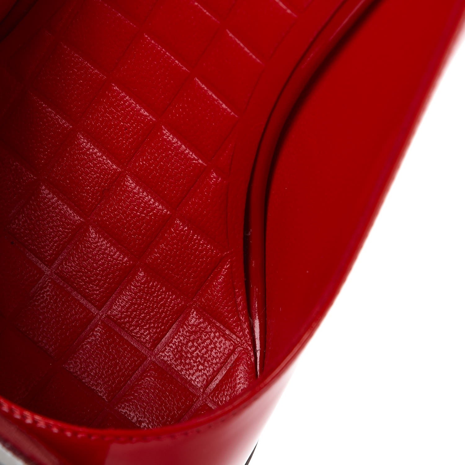 Louis Vuitton Patent Pumps 38.5 Red Silver 13 of 15