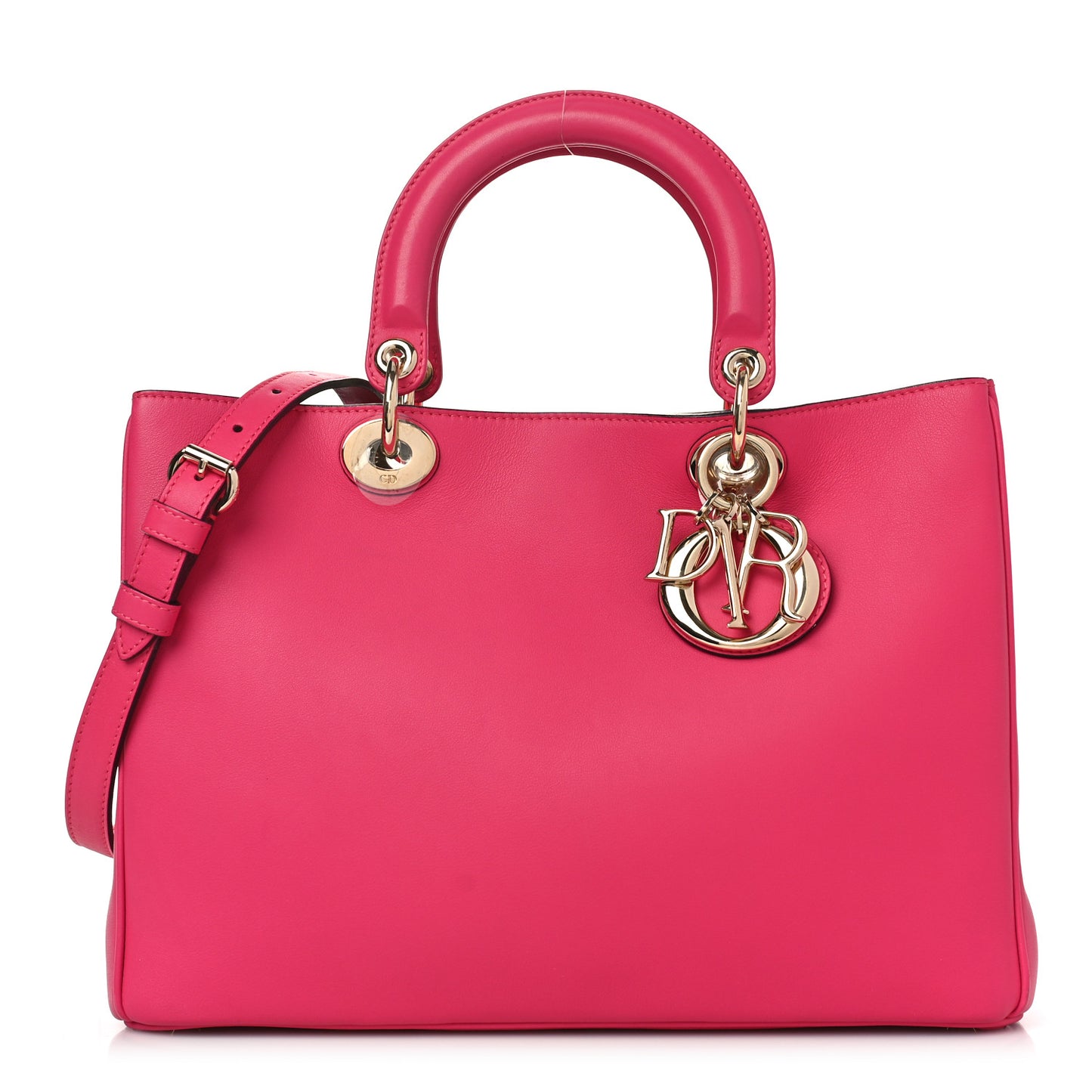 Smooth Calfskin Medium Diorissimo Tote Fuchsia