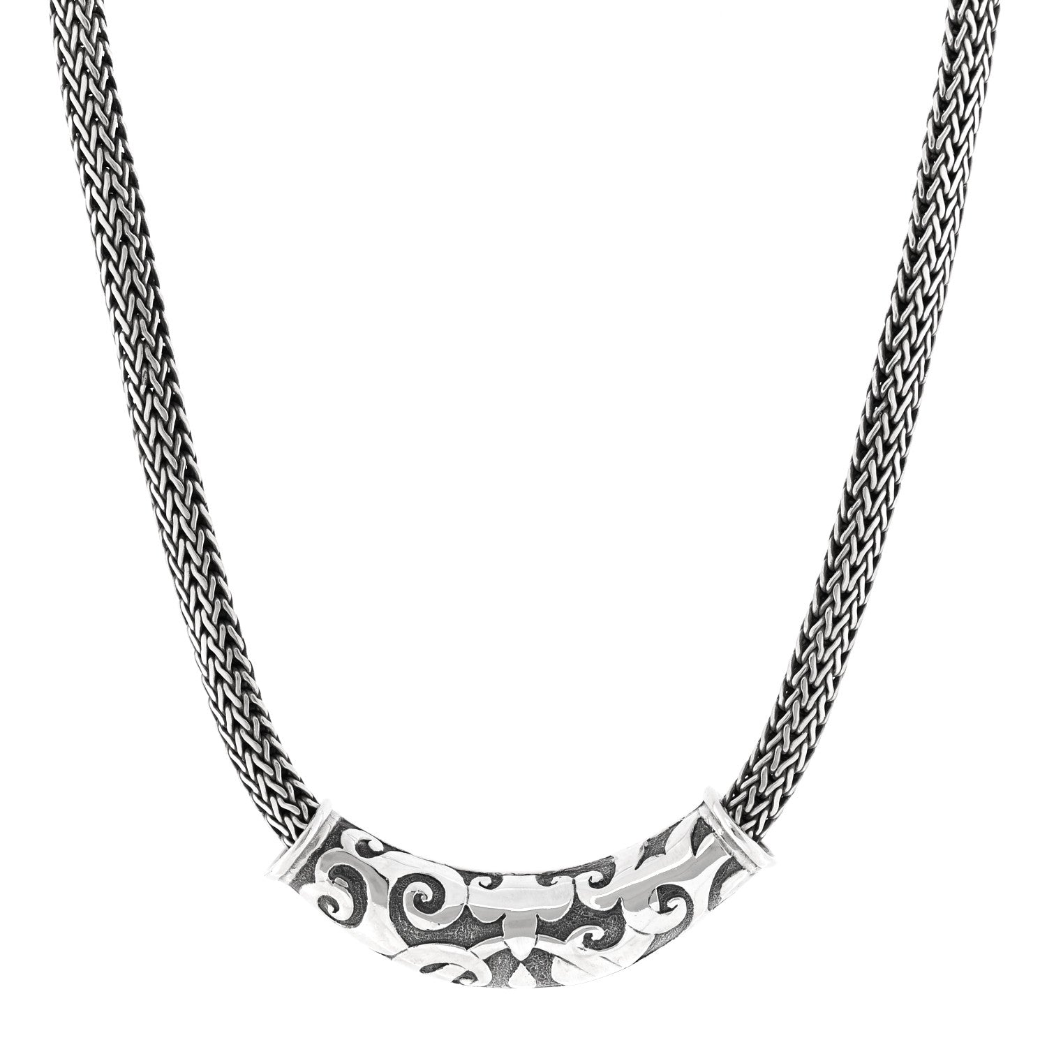 John Hardy Sterling Silver Slide Pendant Necklace 1 of 6