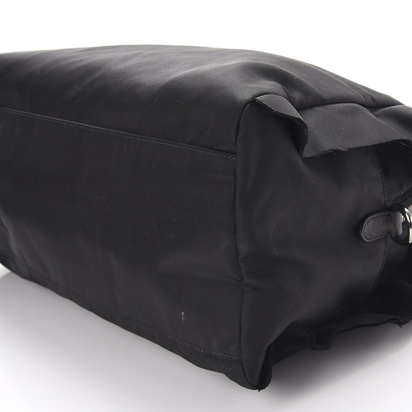 Tessuto Nylon Ruffle Bauletto Nero Black