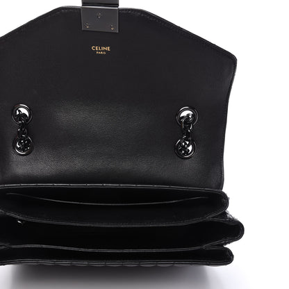 Celine Calfskin Quilted Medium C Bag Black 5 of 10