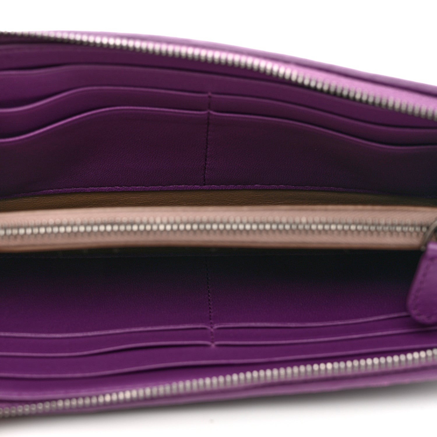 Bottega Veneta Nappa Intrecciato Zip Around Wallet Mona Lisa Atlantic 5 of 9