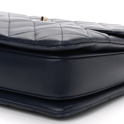 Chanel Lambskin Quilted Large Trendy CC Flap Dual Handle Bag Navy Blue 10 of 10