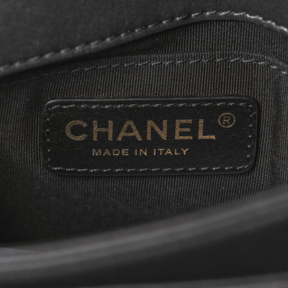 Chanel Calfskin Quilted Top Handle Flap Black 6 of 10