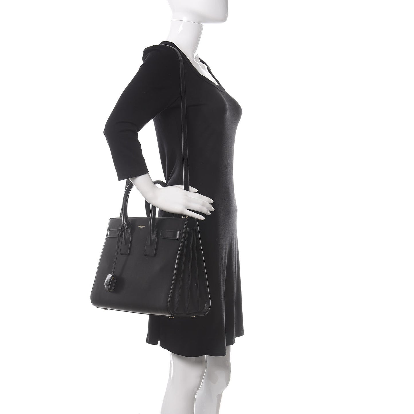 Smooth Calfskin Small Sac De Jour Black