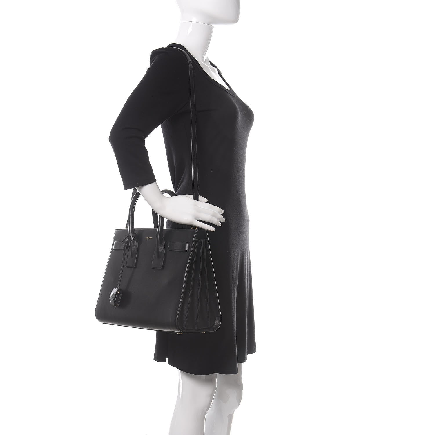 Saint Laurent Smooth Calfskin Small Sac De Jour Black 2 of 12