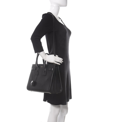 Saint Laurent Smooth Calfskin Small Sac De Jour Black 2 of 12