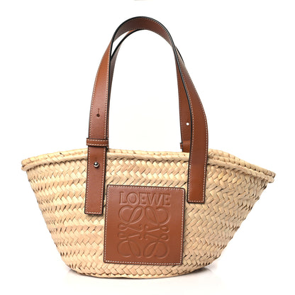 Loewe Raffia Small Basket Tote Bag Natural Tan 1 of 9