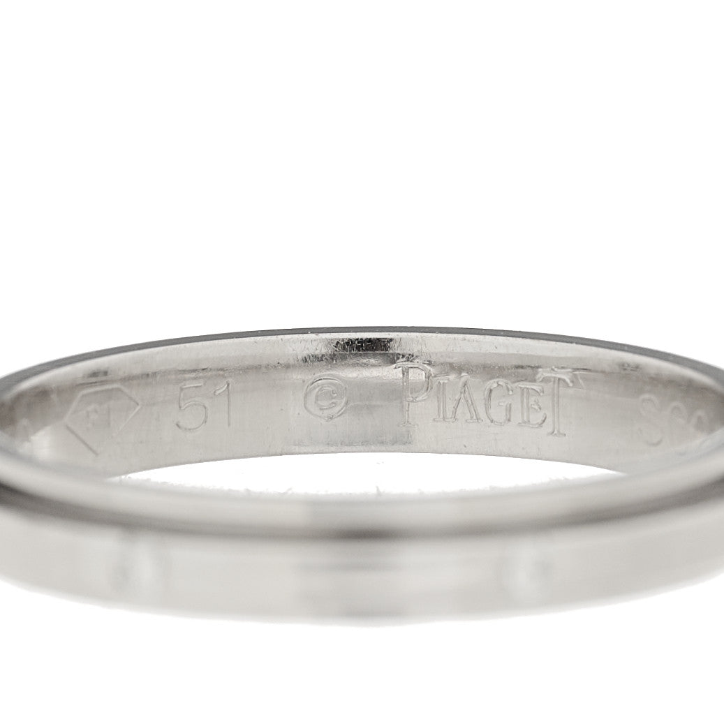 Piaget 18K White Gold Diamond Small Possession Band Ring 51 5.75 6 of 6