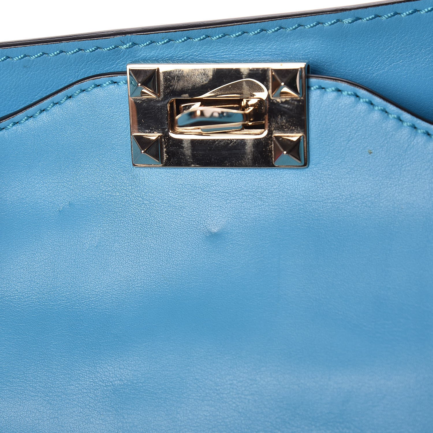 Valentino Garavani Vitello Medium Rockstud Tote Parrot 9 of 11