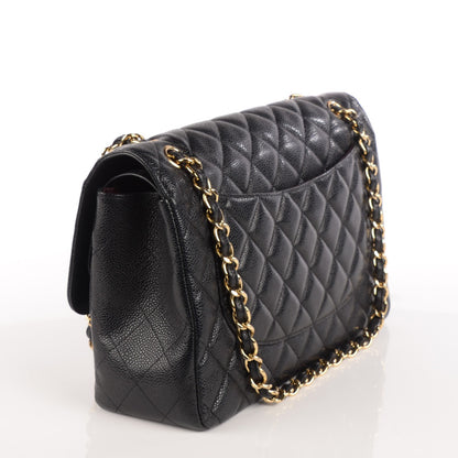 Chanel Caviar Quilted Jumbo Double Flap Black 3 of 9