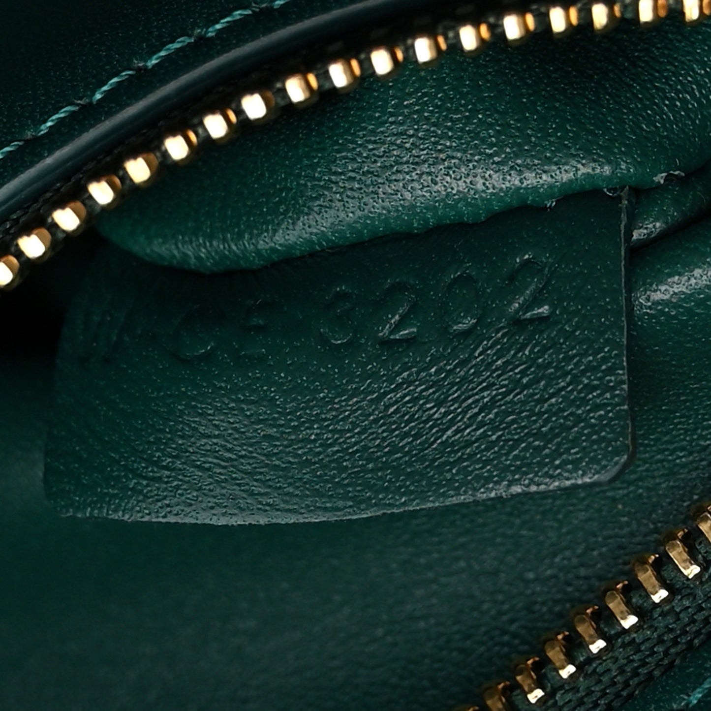 Shiny Calfskin Teen Cuir Triomphe Pine Green