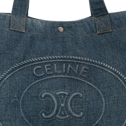 Celine Denim Large Cabas Dark Union Wash 8 of 10