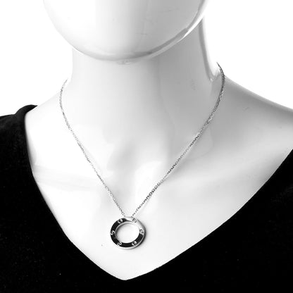 Cartier 18K White Gold LOVE Pendant Necklace 2 of 5