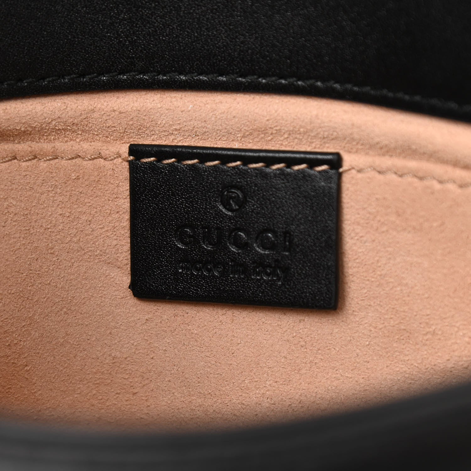 Gucci Calfskin Matelasse Pearly GG Marmont Chain Belt Bag Black 6 of 12