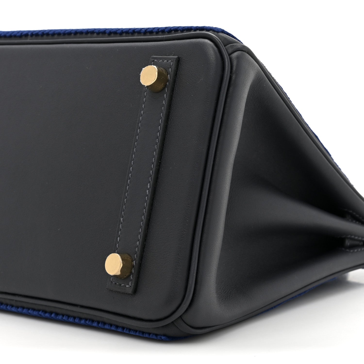 Hermes Velours Côte à Côte Tuffetage Swift Birkin 25 Caban Bleu Saphir 9 of 10