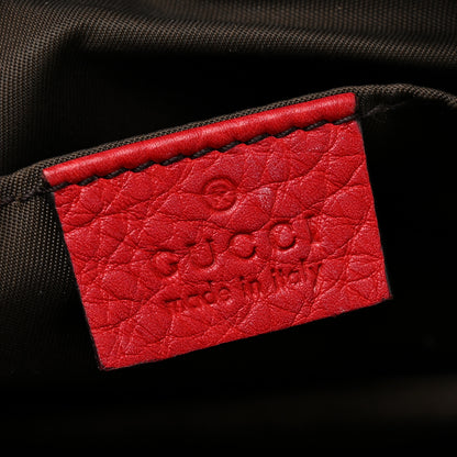 Gucci Pebbled Calfskin Medium Soho Cosmetic Case Red 6 of 7