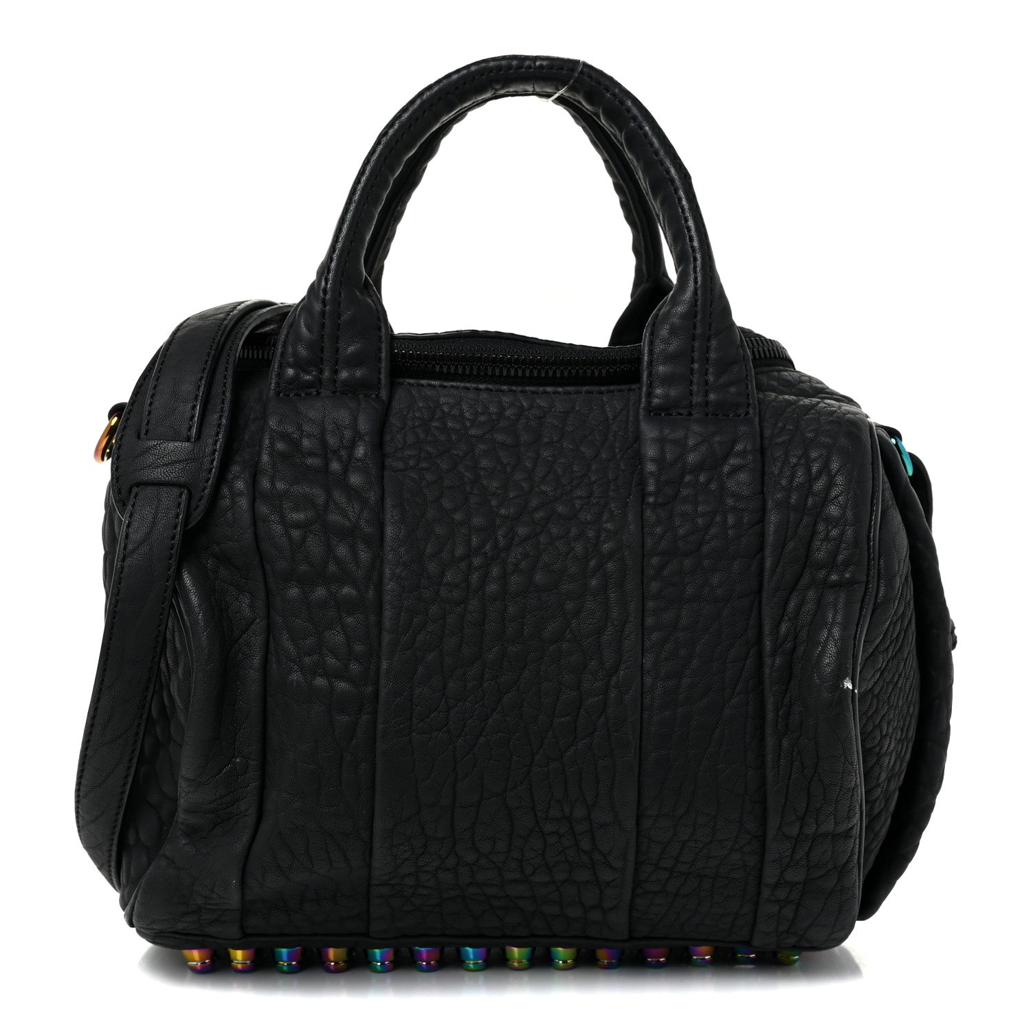 Alexander Wang Pebbled Lambskin Rockie Black Iridescent Hardware 1 of 11