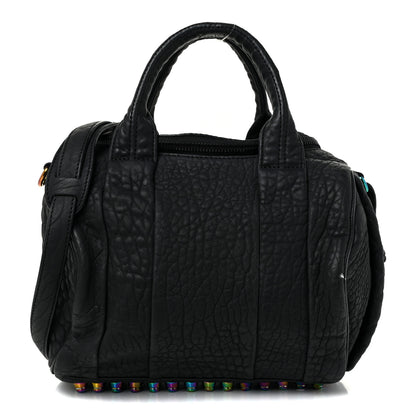 Alexander Wang Pebbled Lambskin Rockie Black Iridescent Hardware 1 of 11