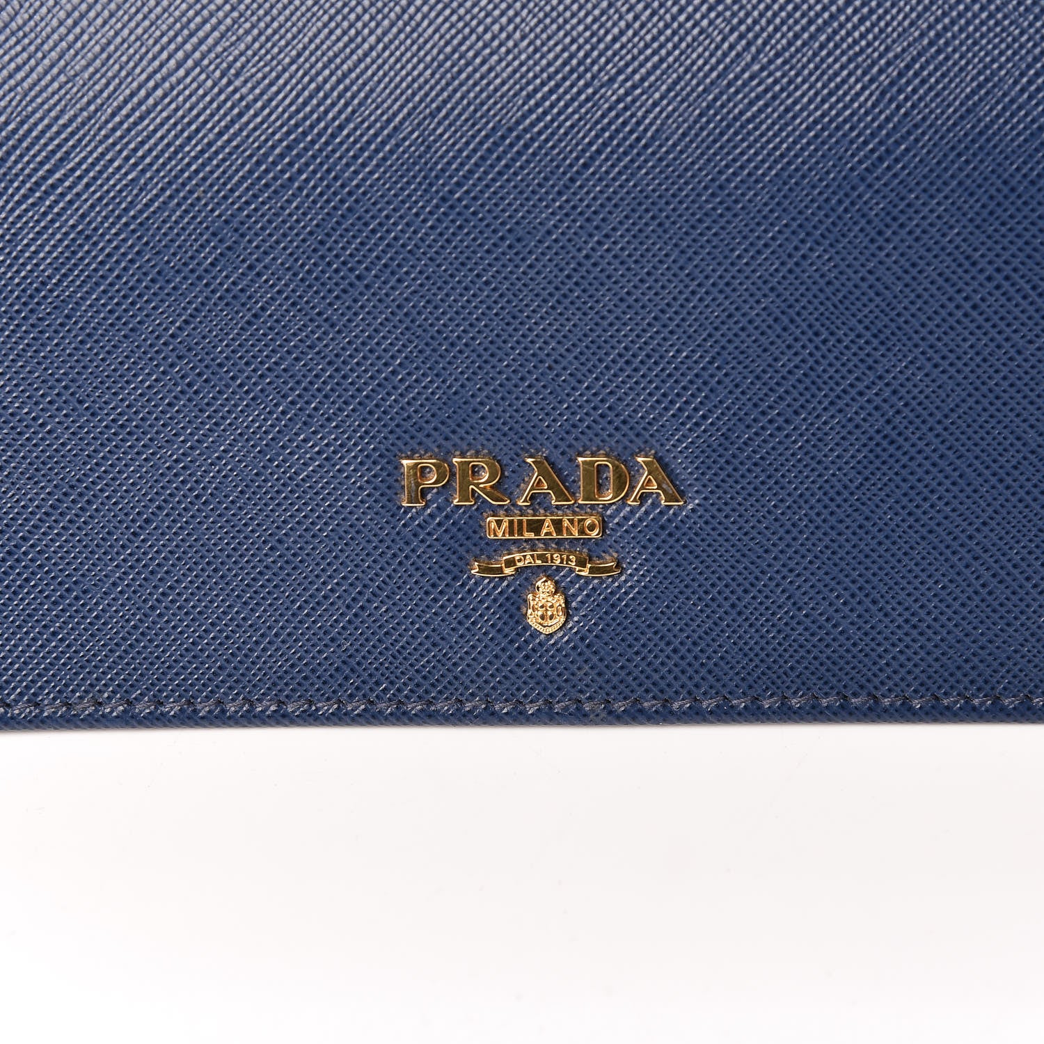 Prada Saffiano Metal Oro Chain Wallet Bleuette 8 of 10