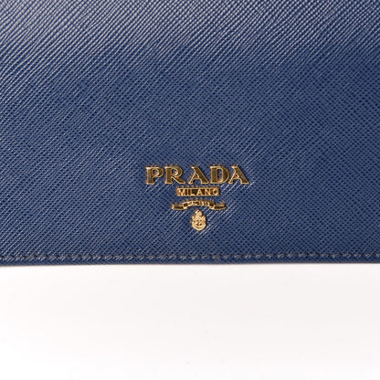 Prada Saffiano Metal Oro Chain Wallet Bleuette 8 of 10