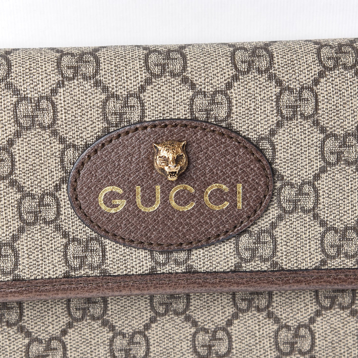 GG Supreme Monogram Neo Vintage Web Belt Bag Brown