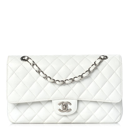 Chanel Caviar Quilted Medium Double Flap White 1 of 10