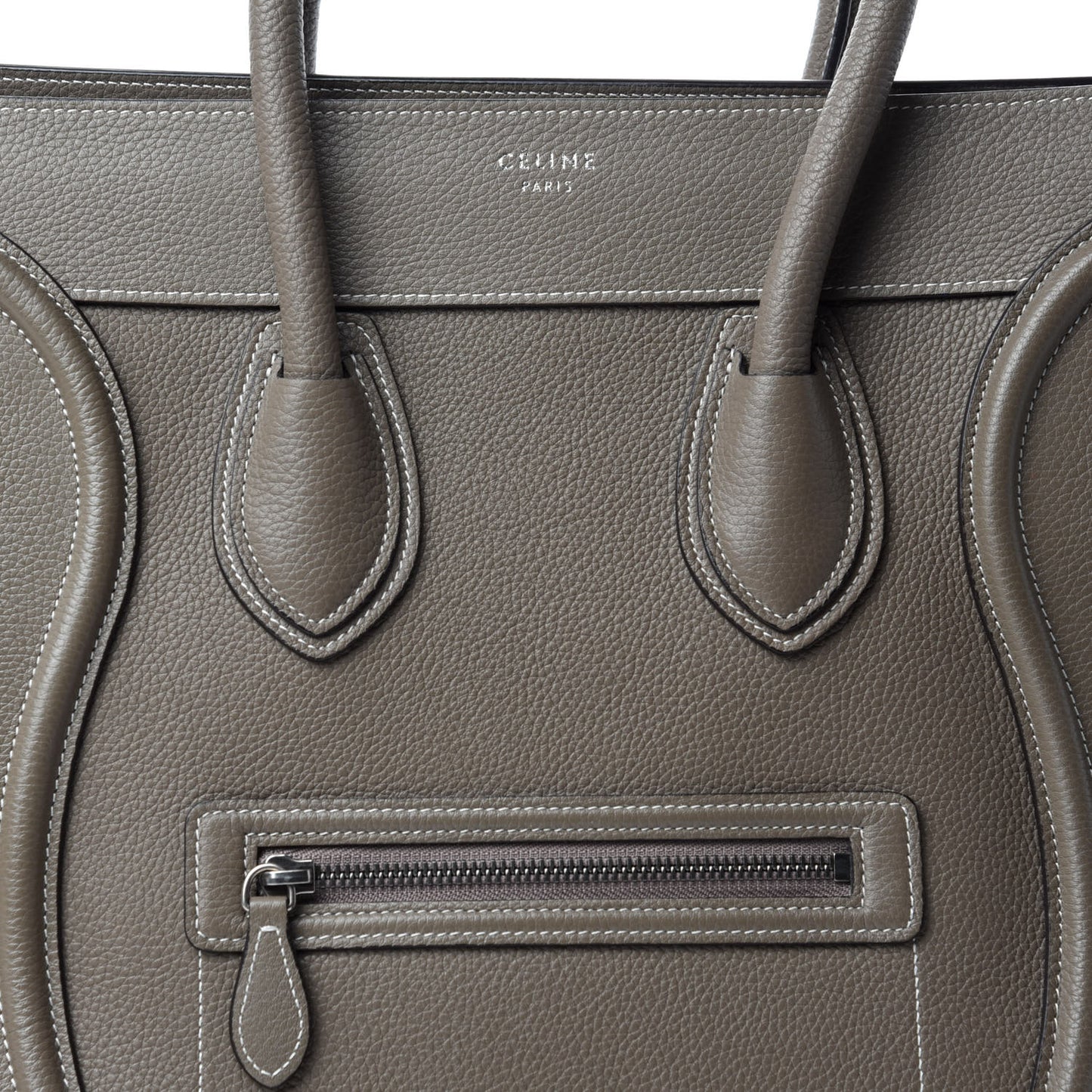 Drummed Calfskin Mini Luggage Souris