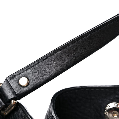 Burberry Grainy Calfskin House Check Small Maidstone Black 15 of 17